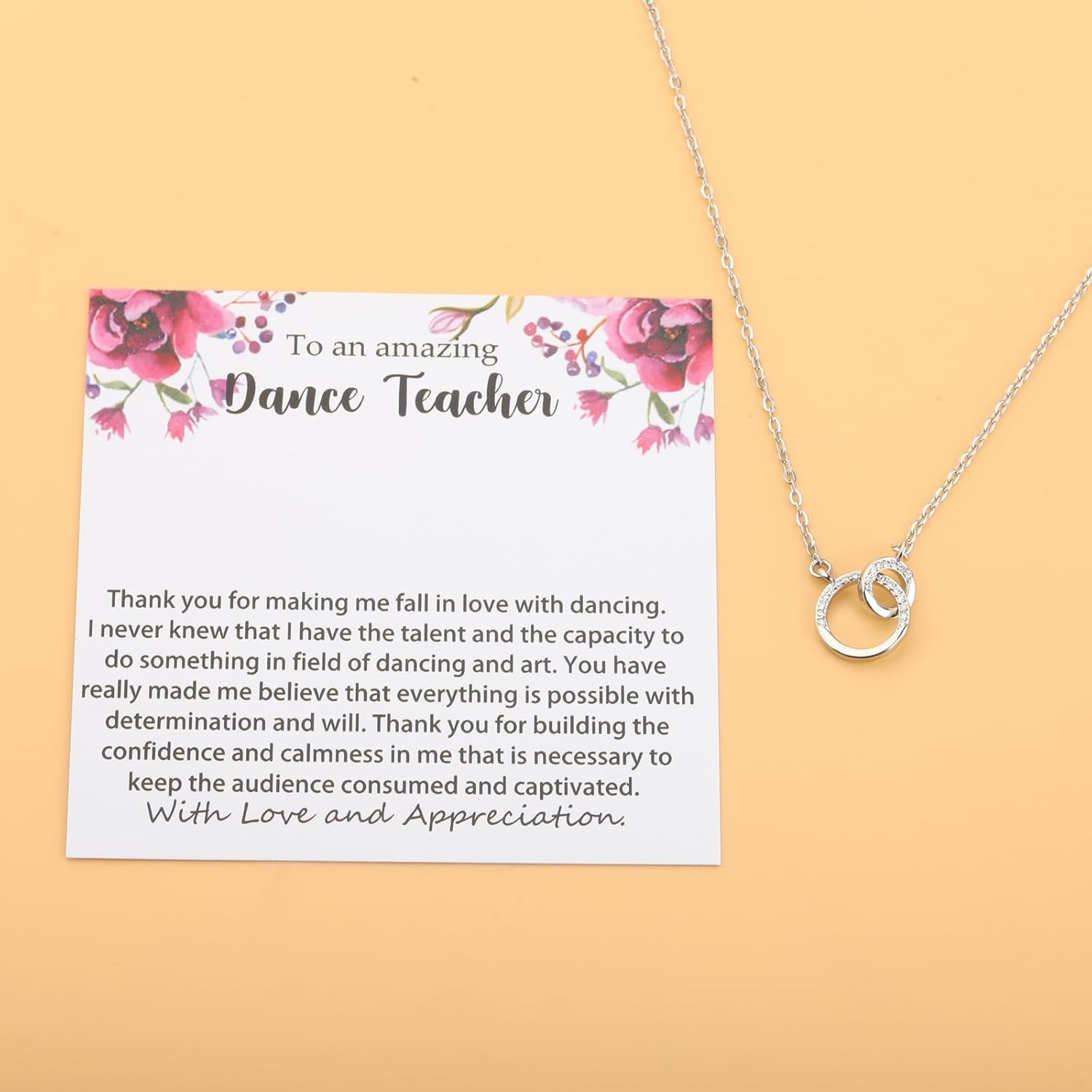 BLEOUK Dance Teacher Necklace From Student Dance Teacher Appreciation Gift Instructor Mentor Coach Jewelry Dancer Lover Gift - Image 4