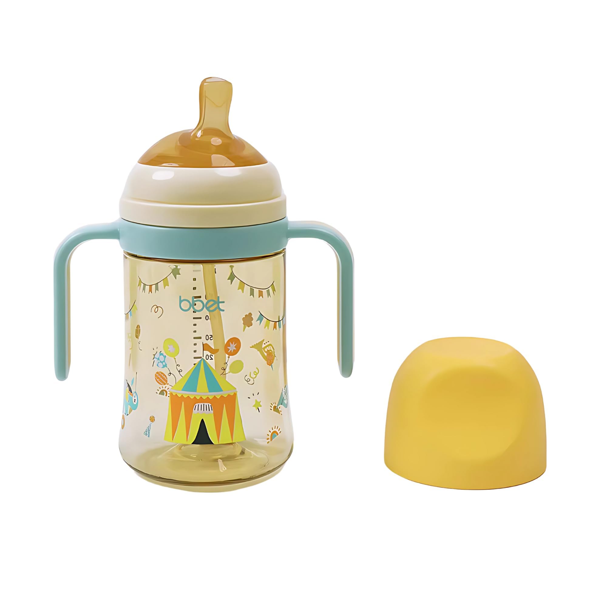 Wide-Neck Baby Feeding Bottle - BPA-Free, Soft Silicone Medium-Flow Teat, Easy Clean Nursing Bottle for Newborns, Infants 210ml