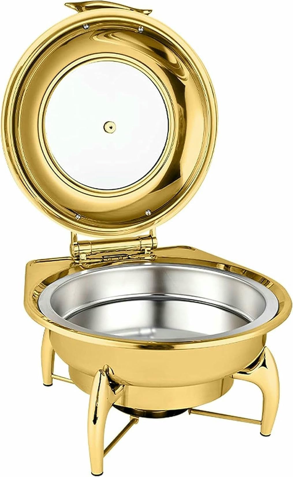 Chauffe-Plats pour événements Traiteur - Chauffe-Plats pour Buffet de fête, Ensemble de marmites rectangulaires à Couvercle Rabattable, marmites à Eau, poêles chauff,Silver-6L~/