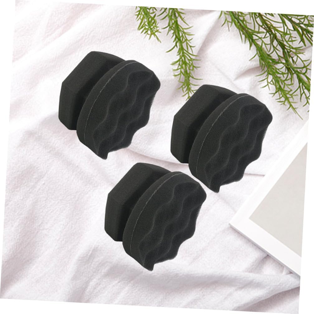 Gatuida 3pcs Wax Sponge Vehicle Waxing Polish Waxing Sponge Wavy Pattern Tire, Size 6, Black, A2G58ROP5F9BL22GSP36RQT