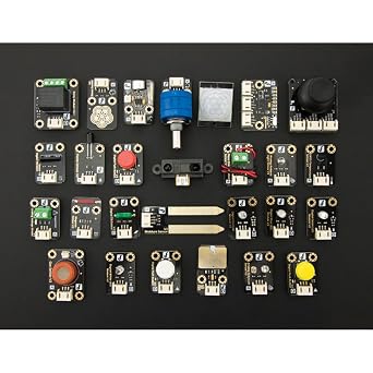 DFRobot 27-Piece Gravity Sensor Set for Arduino - Electronic Kit - Unisex - Electronics hobbyists and beginners - STEM - Teen, Young Adult
