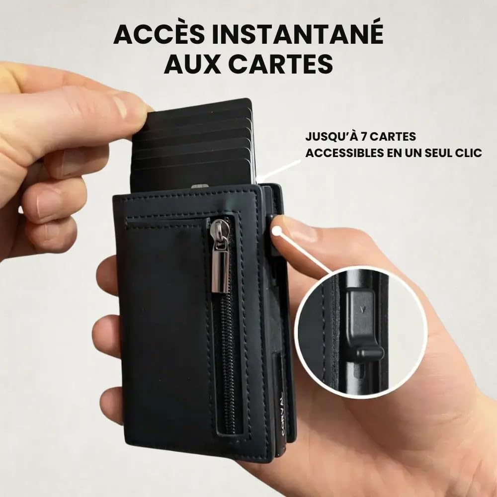 Corval Wallet 2.0 Homme, Porte Carte Bancaire avec Compartiment à Billets et Poche à Monnaie, Extensible - Portefeuille Homme et Femme