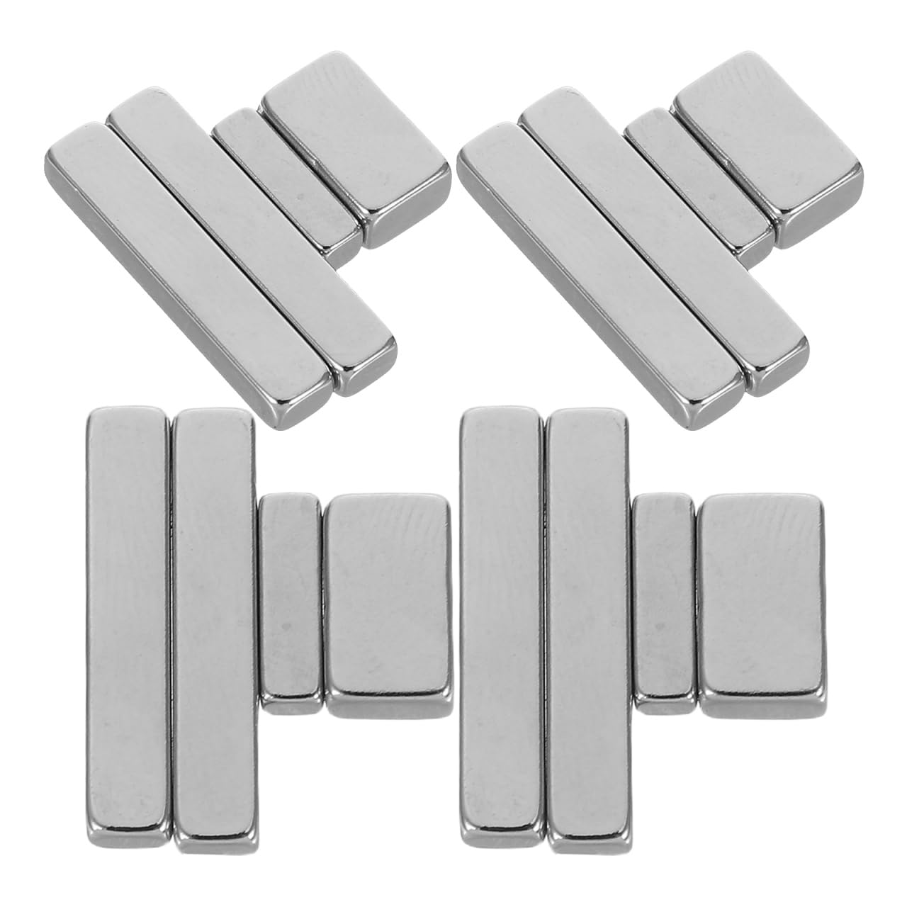 Ipetboom 4 Sets Nail Magnet Nail Art Tools Nail Gel Polish Nail Tools Nail Polish Magnet Cat Eye Magnets Cat Eye Magnetic Tool Magnet for Nails Cat Eye Nail Tool Suite Strip, 2.30X0.40X0.30CM, Silver