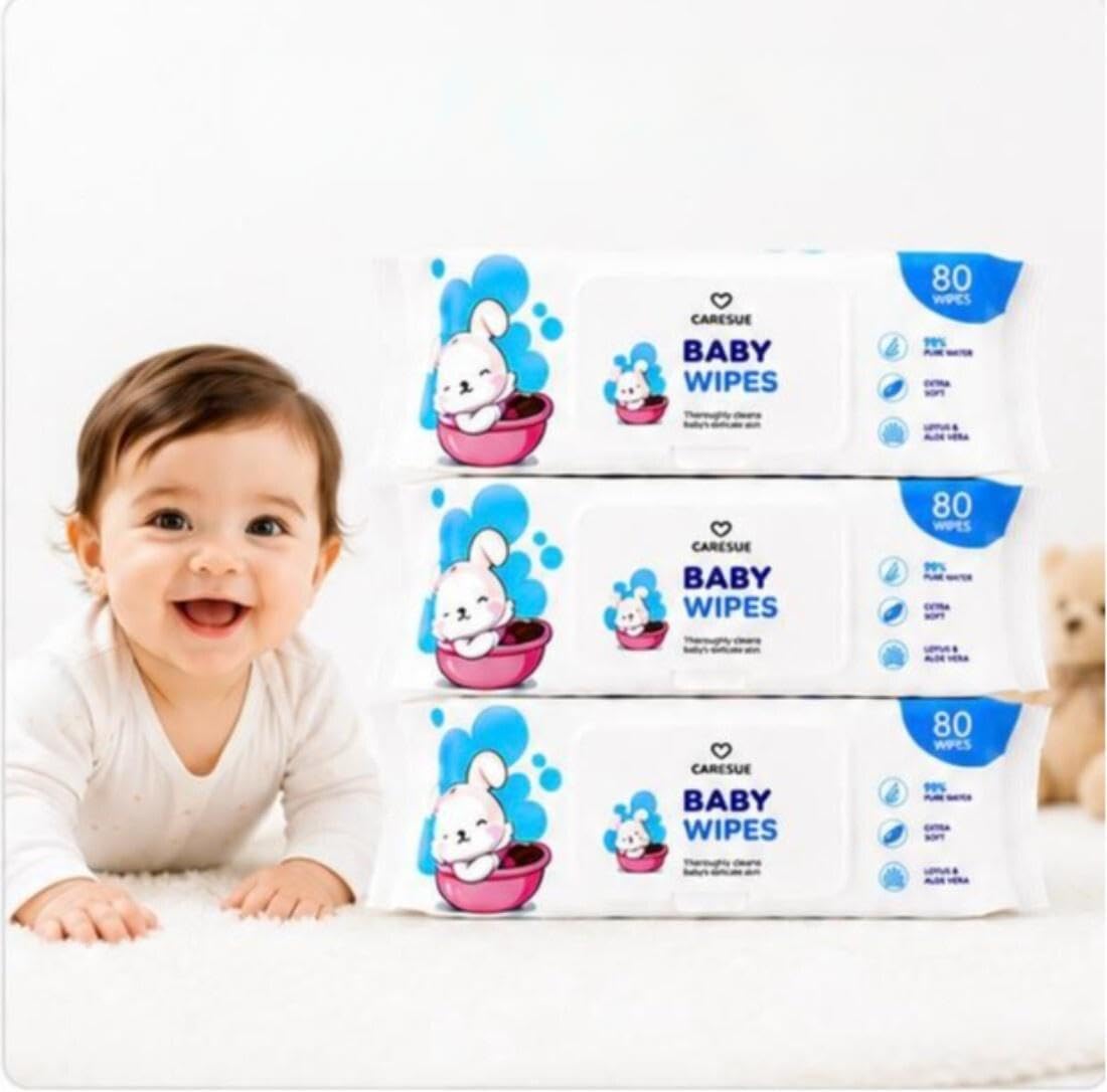 baby wipes | Soft, Gentle & Safe for Sensitive Baby Skin pack of 3 value combo.-image-38