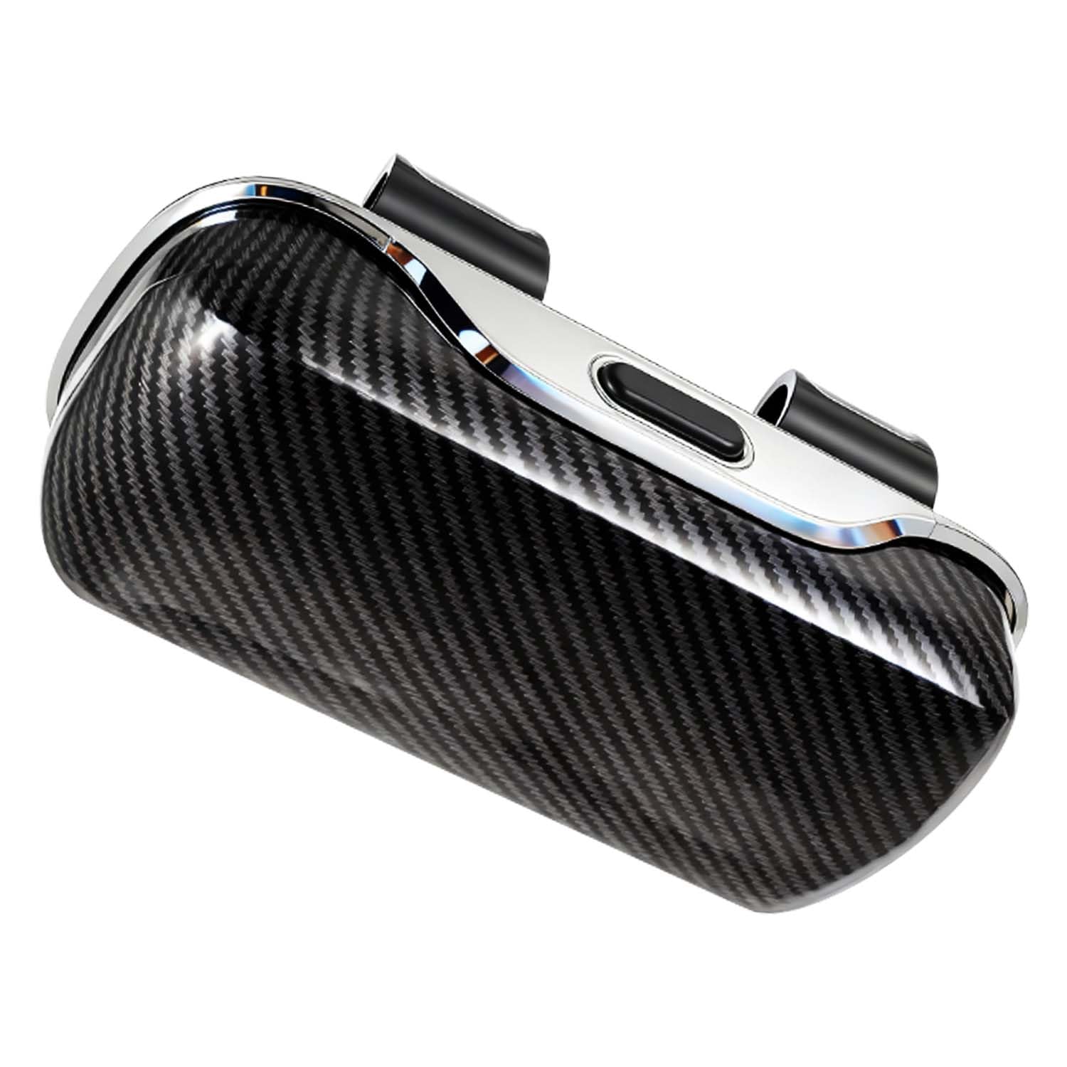 Portaocchiali per Visiera Auto, Soporte Portátil para Lentes De sol, Soporte para Gafas De sol para Coche con Acolchado De Fieltro, per Appendere Occhiali da Vista(Fibra di Carbonio)
