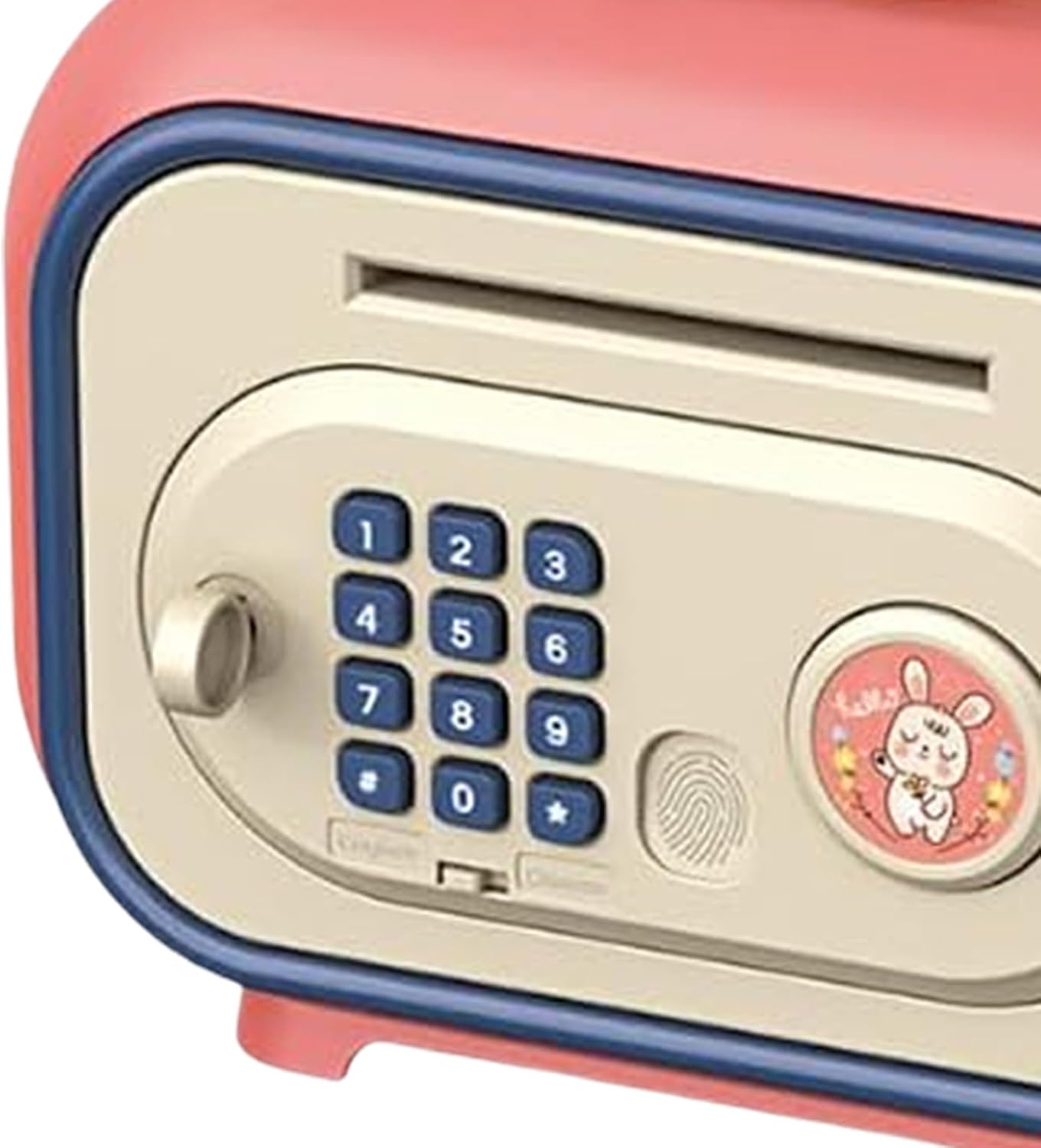 Kids Money Bank, Password Fingerprint Unlock, 15x12cm Sound Saving Box, ABS Material Included, Coin Cash Bank with Secure Design, Boys Girls Money Saver Tool for Birthday Christmas Holiday