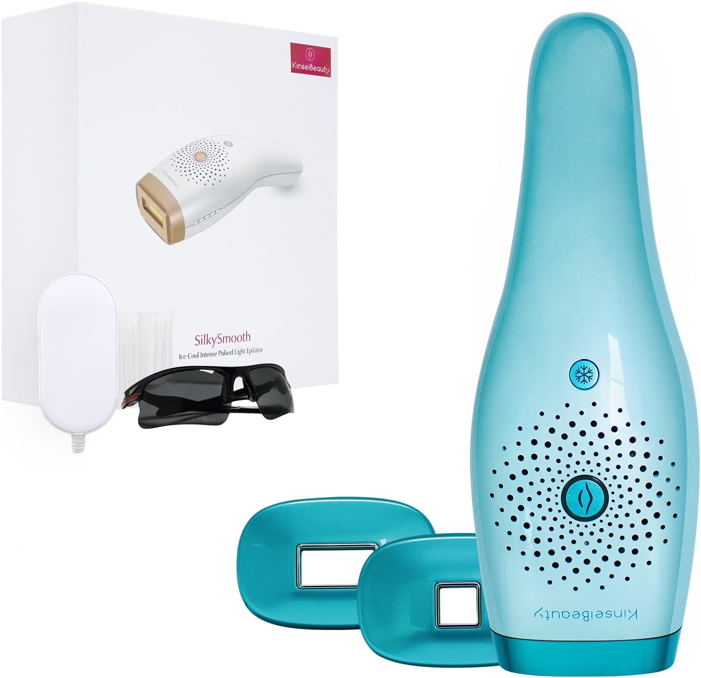 KinseiBeauty IPL Hair Removal for Women Men, 3 in 1 Epilators Hair, Hair Removal Machine with Ice Cooling,500,000Flashes,Painless Lazer Hair Remover Device for Armpit Bikini Line Face Leg(green)