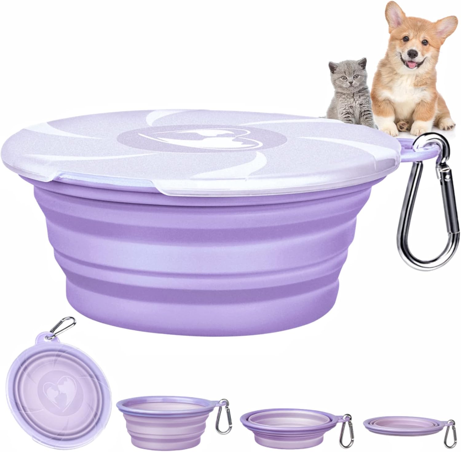 dog travel bowl with lid