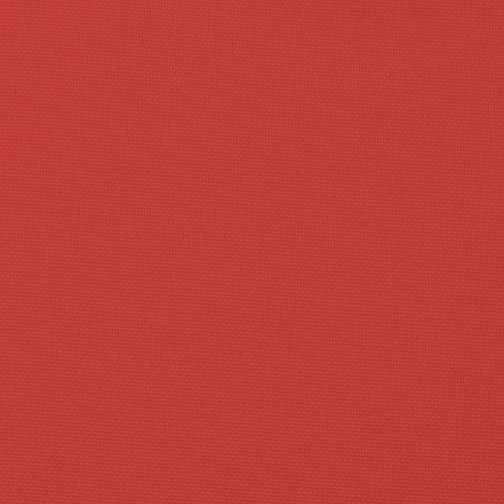 Gartenstuhlauflagen für Hochlehner 4er Set, Bequeme Auflagen für Gartenstühle, Stuhlkissen mit Bindebändern, 120x50x3 cm, Rot, weiche Schaumstoffpolsterung