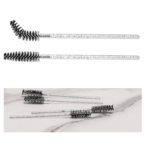 Miniatura 3 de BR-B005 - 100 cepillos desechables para pestañas, brochas de maquillaje, kits de aplicadores para extensiones de pestañas y cepillo de cejas con