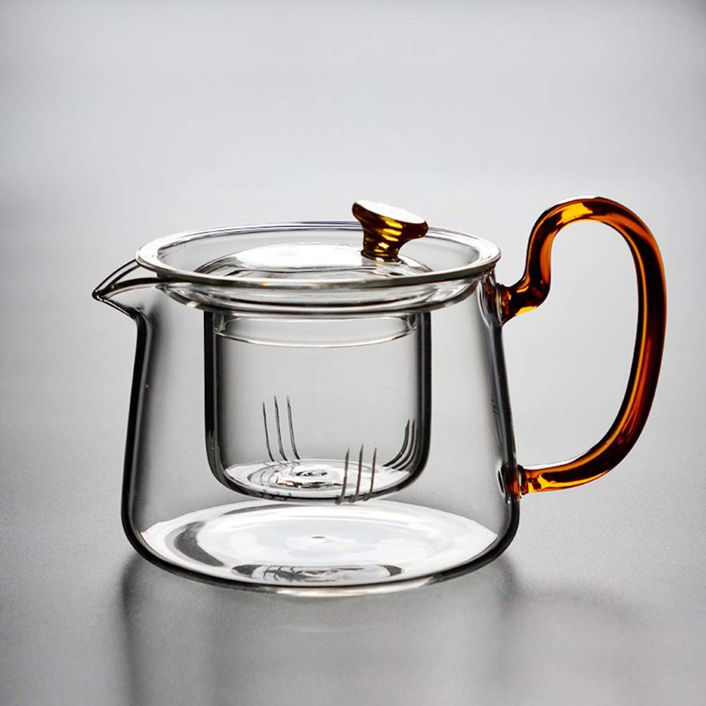 Glow Glass Infusion Teiera In Vetro 600ml - Infusore In Acciaio Inox, Manico Freddo Al Tocco, Lavabile In Lavastoviglie, Per Tè In Foglie E Tisane - 2