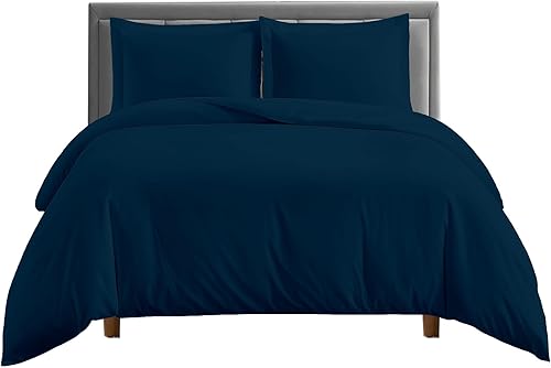 Miniatura 20 de Kotton Culture Juego de funda de edredón de 3 piezas, 100% algodón egipcio, 1200 hilos, funda de edredón suave con cremallera y lazos