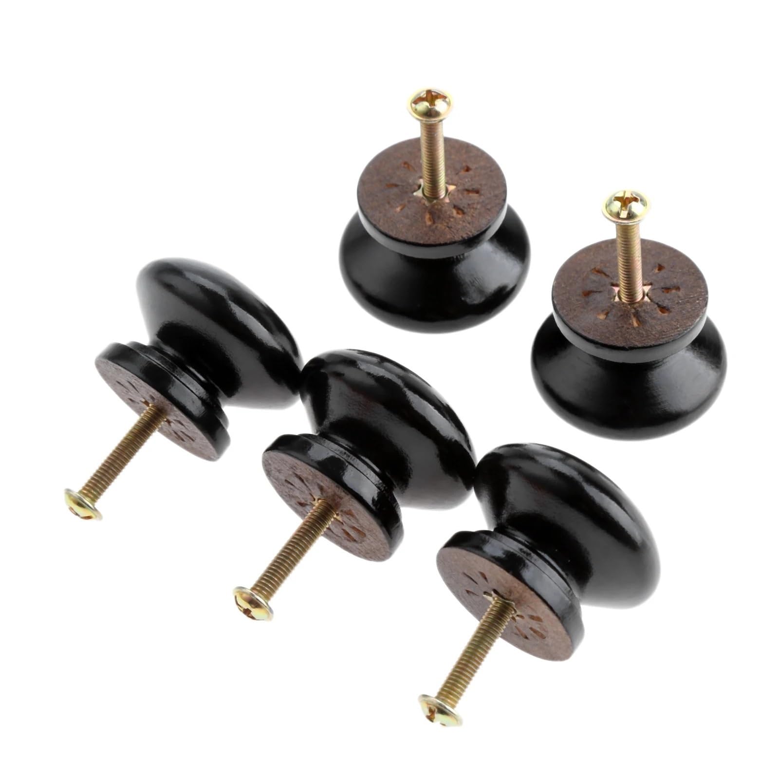 10PCS Wooden Cabinet Handles Drawer Pulls for Kitchen Wardrobe Door Knobs