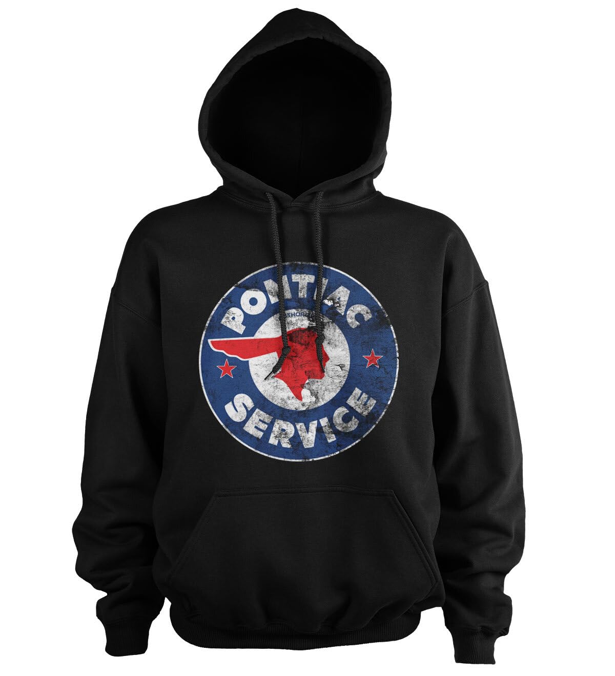 Pontiac Officially Licensed Service Logo Hoodie (Black), Large