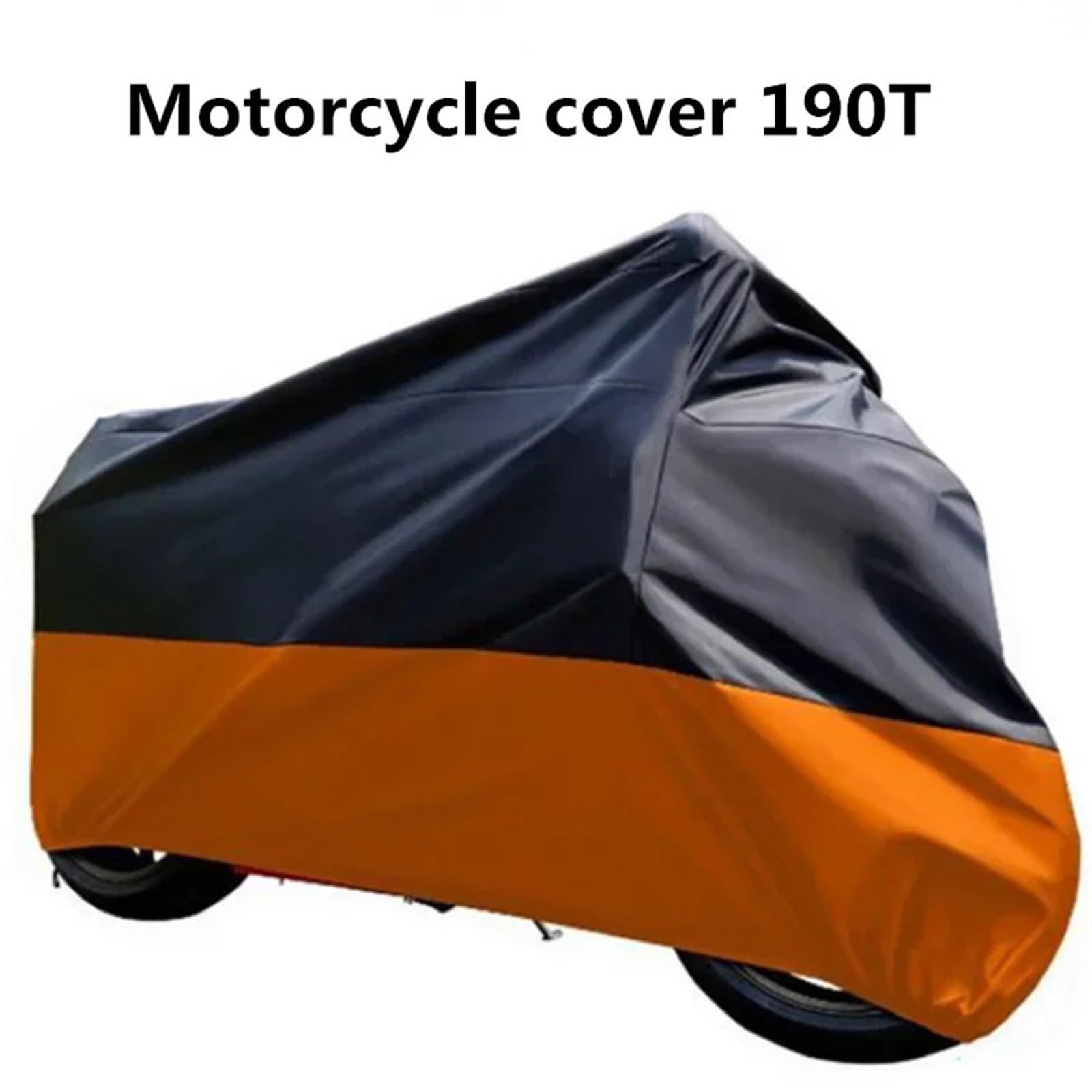Pokrowiec na motocykl Wodoodporna motocyklowa osłona przeciwdeszczowa na zewnątrz, osłona przeciwsłoneczna na motocykl, ochrona przed promieniowaniem UV, 190t zewnątrzPokrowiec na motocykl(Orange,XL)