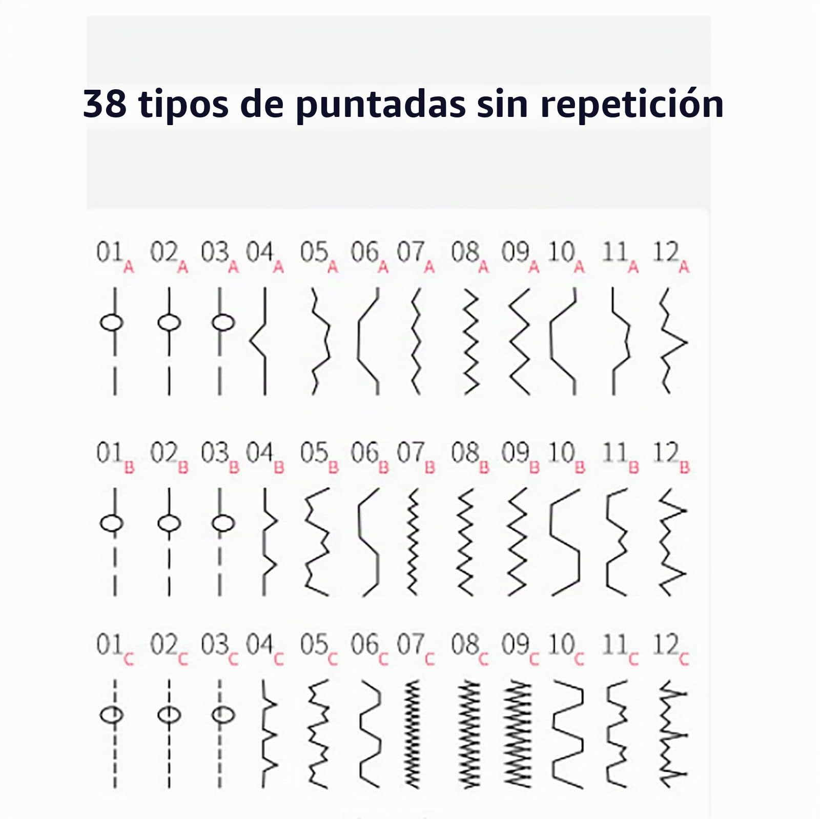 Máquina de coser industrial portátil de alta resistencia con 38 puntadas integradas, mesa de extensión y luz nocturna - Perfecta para principiantes y artesanos avanzados