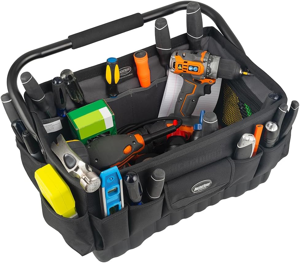Bucket Boss - Pro Tool Tote 18, Tool Bags - Professional Series (74018), Black, 18"
