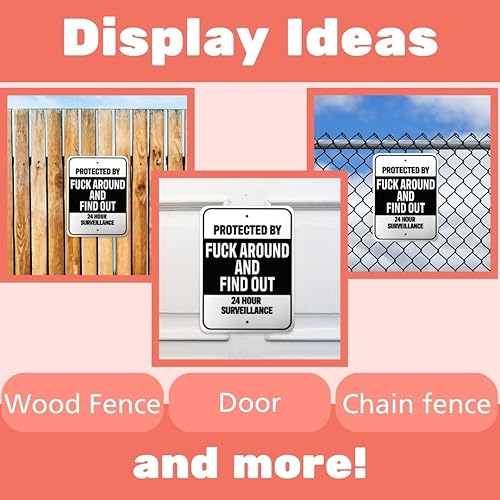 Miniatura 8 de JennyGems Fuck Around and Find Out Yard Sign, FAFO, divertida decoración de cueva de hombre de garaje, regalos de humor sarcástico, 9 x 12 pulgadas