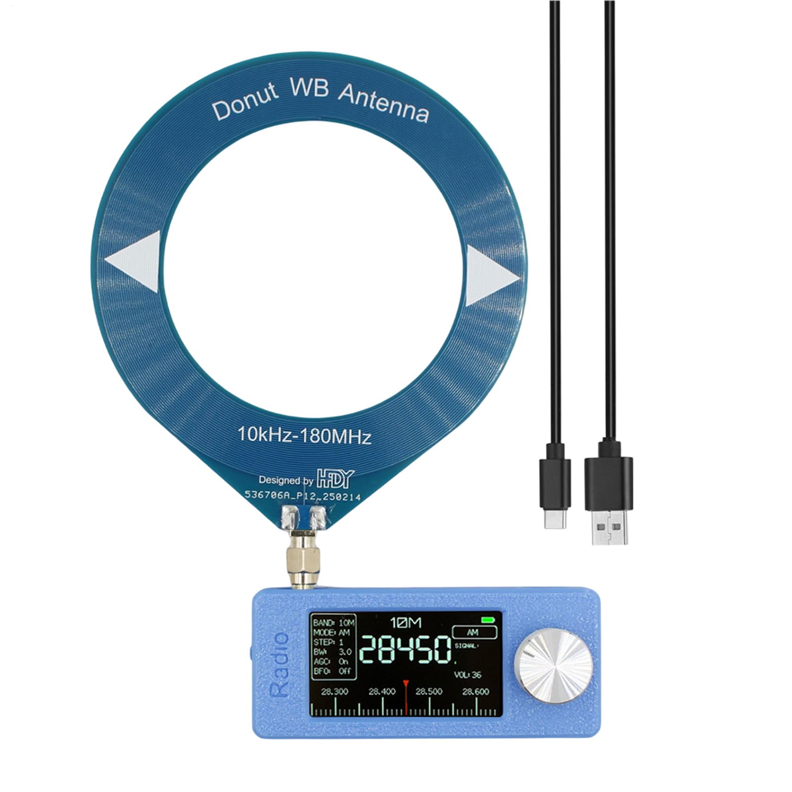 Receptor Estéreo FM Receptor de Radio FM de Bolsillo | 800mA Con Pantalla HD IPS De 4.8 Cm, Antena, LSB, USB, AM, Reproductor Para Hogar, Karaoke, Vehículo, Teatro, Autocaravana,