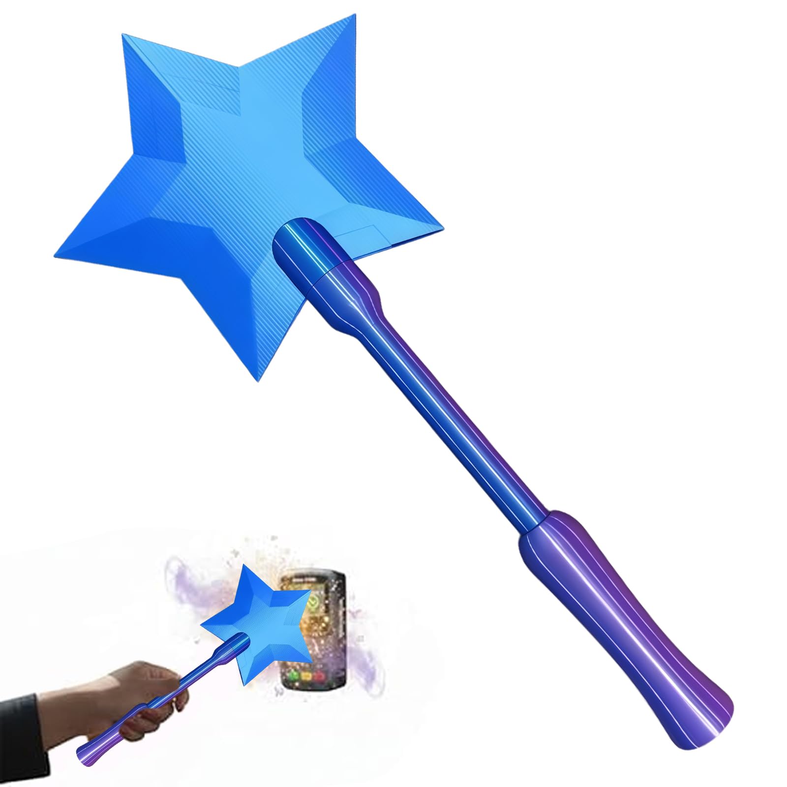EduPlayte 3D Printed Fairy Wand Card Holder - Taps to Pays Wands, Contactless Various Credit Cards and Payment Cards, For Kids Teens Adults Tech Lovers Cosplay Magicians Performers
