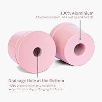 Vista 3 de Bambaw Soporte para maquinilla de afeitar de seguridad rosa Soporte para maquinilla de afeitar Soporte de afeitadora Soporte de maquinilla