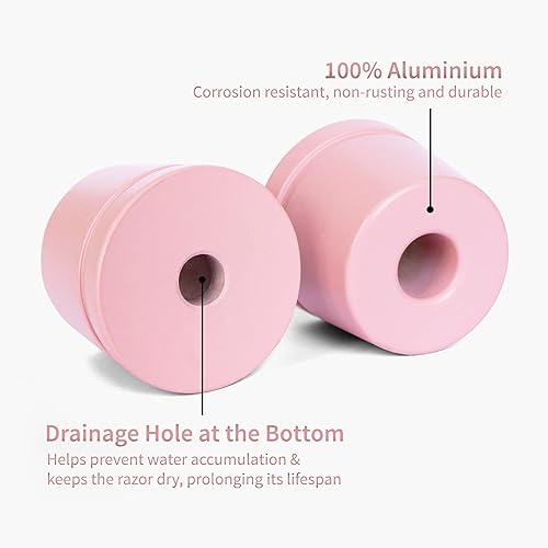 Miniatura 3 de Bambaw Soporte para maquinilla de afeitar de seguridad rosa  Soporte para maquinilla de afeitar  Soporte de afeitadora  Soporte de maquinilla de