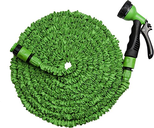 MAGIC FleXx Flexibler Gartenschlauch, 5 > 15 Meter, Green, 8 in 1 Düse mit Feststellfunktion MAGIC FleXx Flexibler Gartenschlauch, 5 > 15 Meter, Green, 8 in 1 Düse mit Feststellfunktion