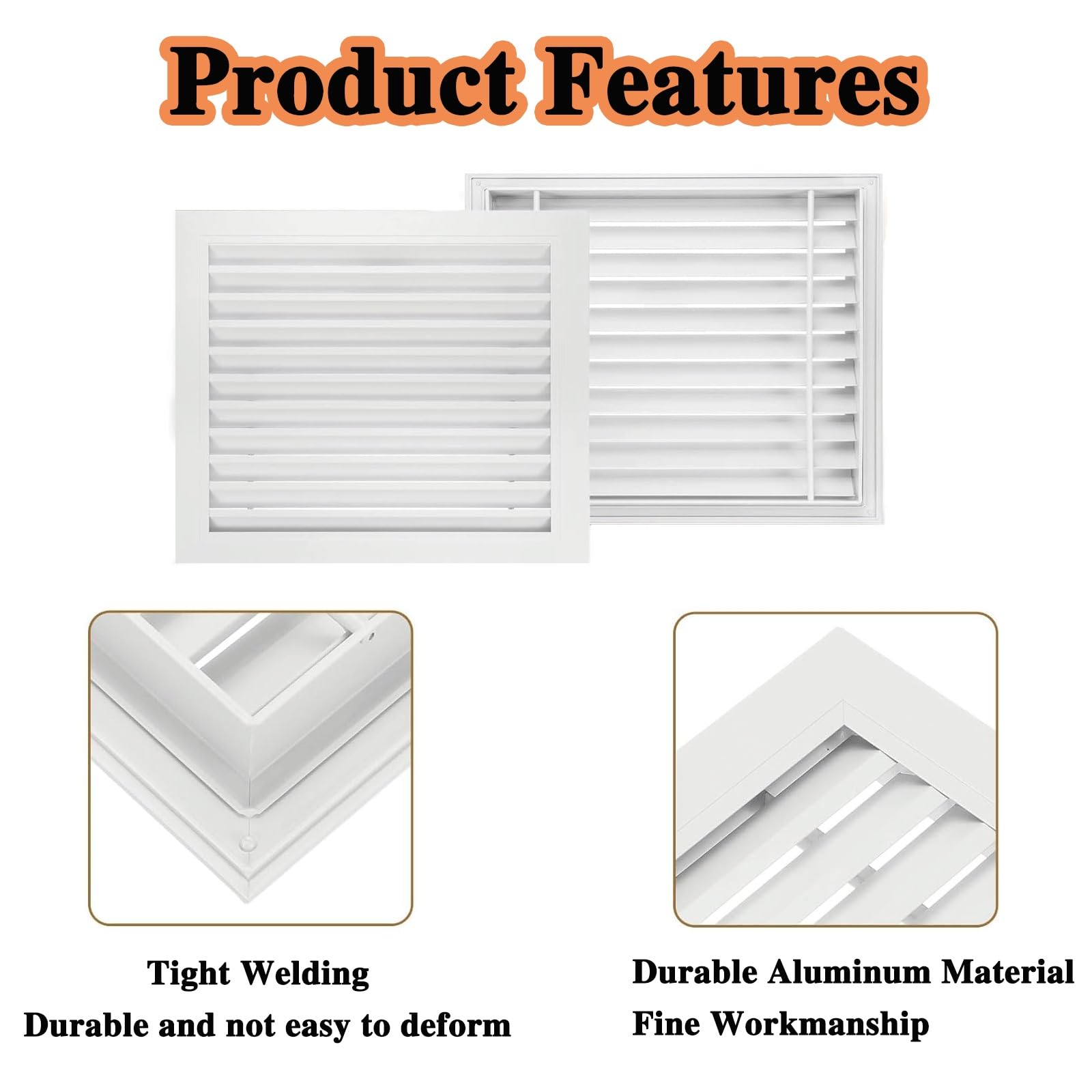 Cubierta de ventilación, Rejilla de Retorno de Aire Gris de 14x24 Pulgadas - Cubierta de conducto de fácil instalación para Pared Lateral y Techo, ventilación de Retorno de Aire frío con rej