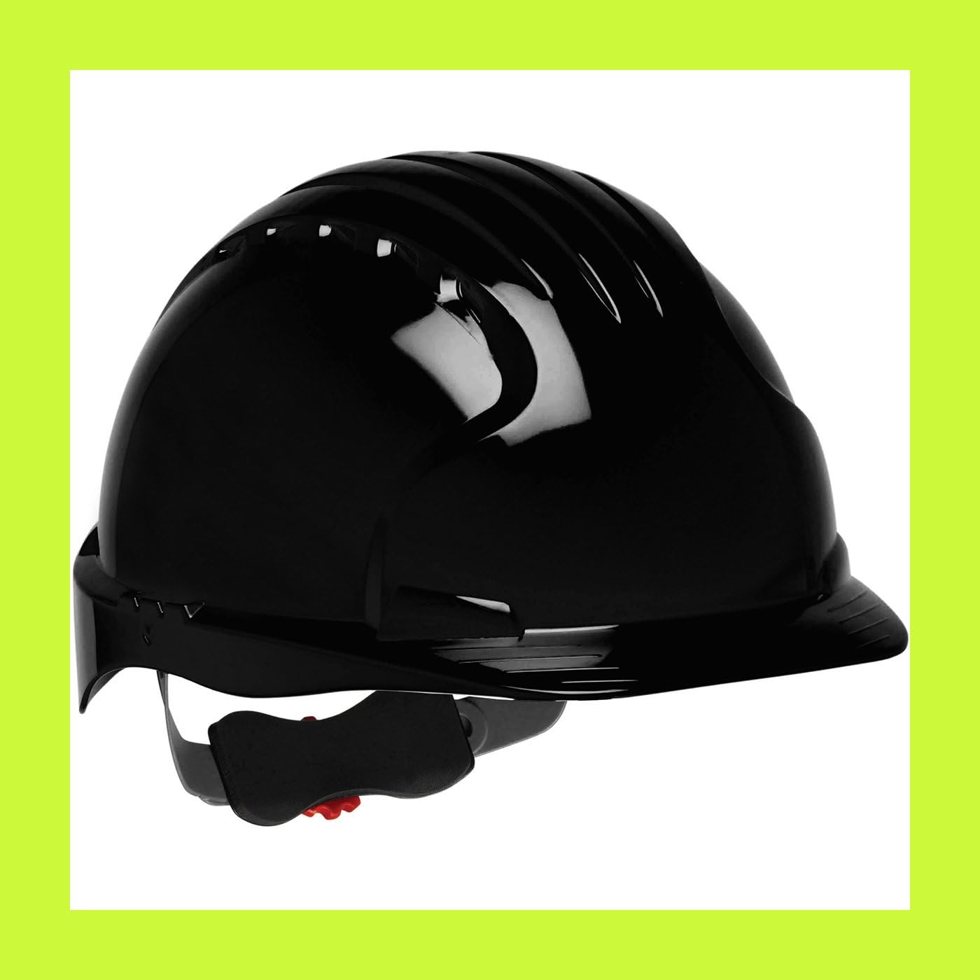 Evolution Deluxe 6151 280-EV6151-50 Standard Brim Hard Hat with HDPE Shell, 6-Point Polyester Suspension and Wheel Ratchet Adjustment