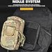 ACEXIER Tactical Expanding Backpack Foldable Pack E.DC Lightweight Molle 500D Nylon Hunting Bag Outdoor Hiking Travel Airsoft Accessories (OD)