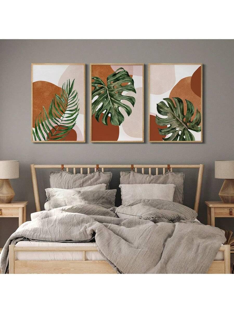 Tableau abstrait pour réchauffer un salon moderne et vide - 8