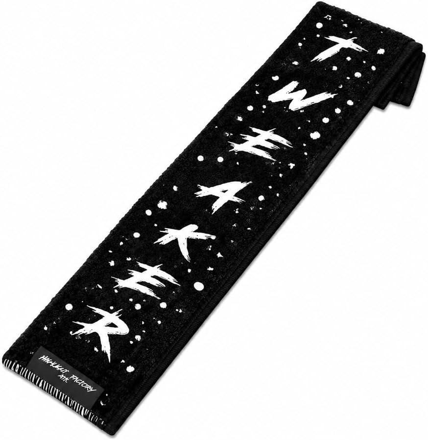 TWEAKER Sports Towel – Microfiber Sweat Towel for Football, Gym & Workouts – Extra Long Streamer Design with Quick Dry & Belt Attachment (White with Rhinestone)
