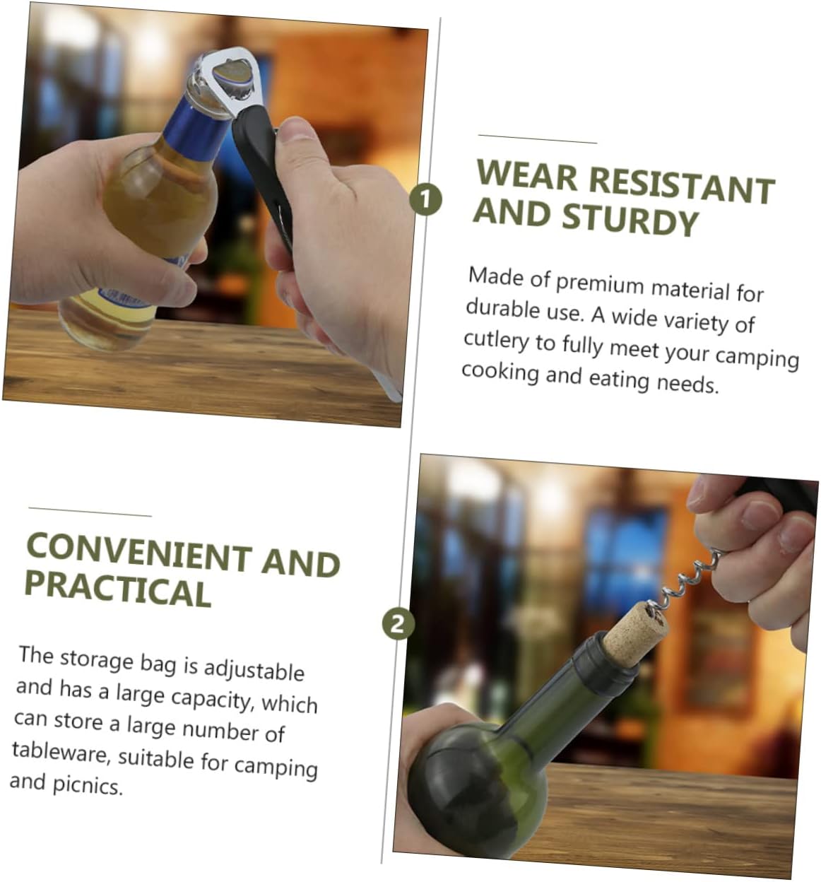 Totority Outdoor Camping Cookware Set Portable Tableware Kit with Storage Bag Lightweight and Sturdy Utensils for Hiking and Picnic for Family Outdoor Activities