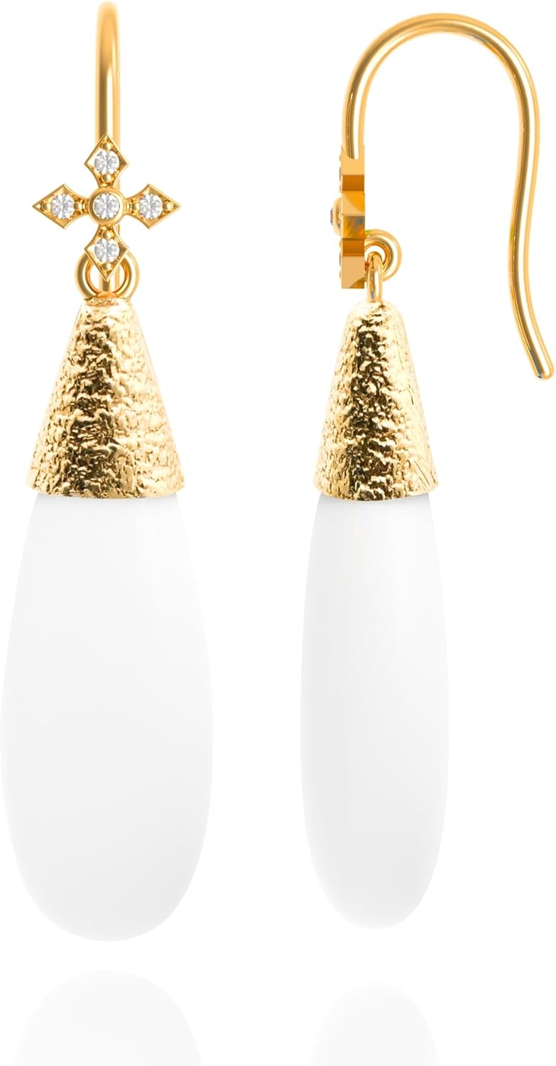 Earrings for Women Trendy - Authentic 925 Sterling Silver Earrings 18K Gold Jewelry, December Birthstone Earrings for Teen and Girls - Large Dangle Drop Earrings Gift for Mothers Day