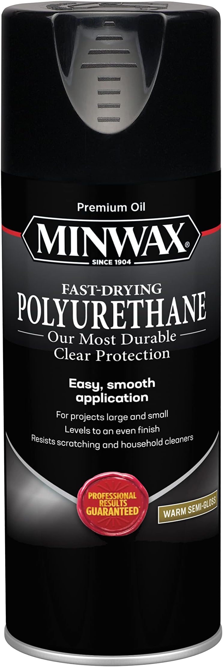 Minwax Fast Drying Polyurethane Spray, Protective Wood Finish, Clear Semi-Gloss, 11.5 oz. Aerosol Can(Packaging May Vary)