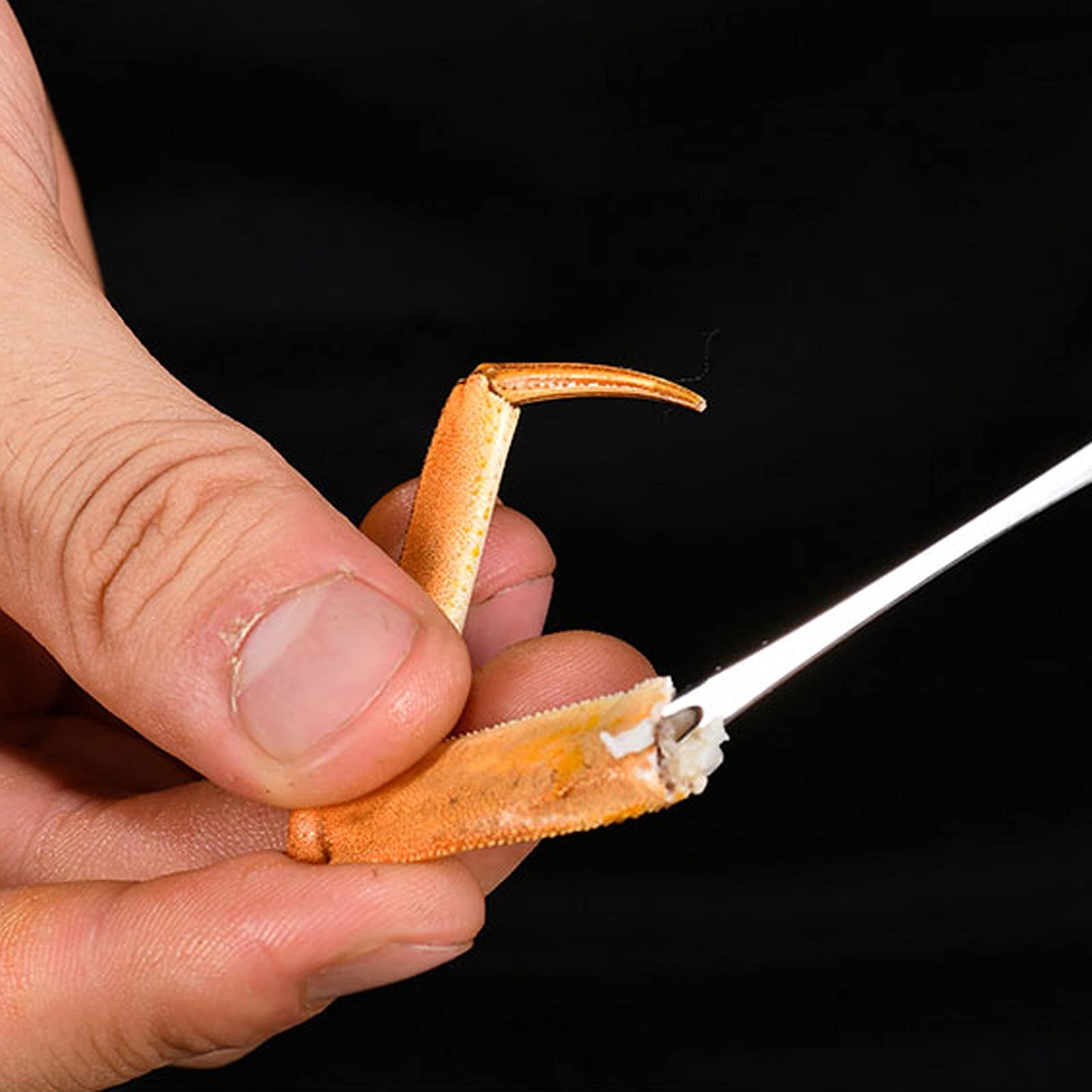 Ustensiles de Crustacés Les craquelins et les outils de la jambe de crabe avec boîte de rangement comprennent 1 craquelins de crabe avec des ciseaux, 1 fourchette de la jambe de crabe / des outils de