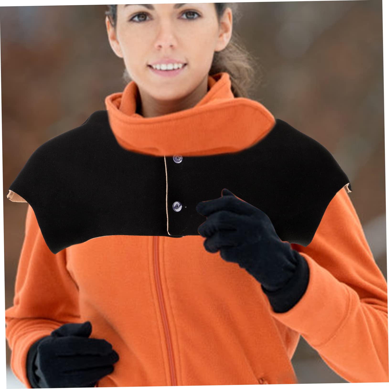 Ipetboom Warm Winter Elderly Shoulder Support Breathable Protector for Daily Use Detachable Collar Design Lightweight Portable for Home Office Outdoors and Confinement Care