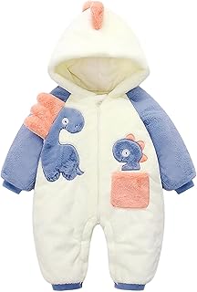 Macaquinho com capuz para bebês recém-nascidos, manga comprida, animais de desenho animado fofo de lã, orelhas de urso, macacão com capuz