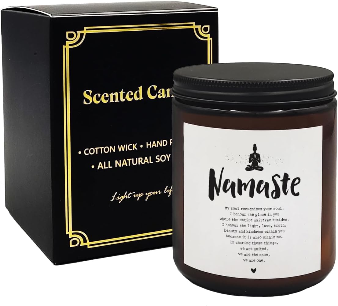 Mancheng-zi Namaste Candle - Yoga & Meditation Gift for Women, Spiritual Room Decor