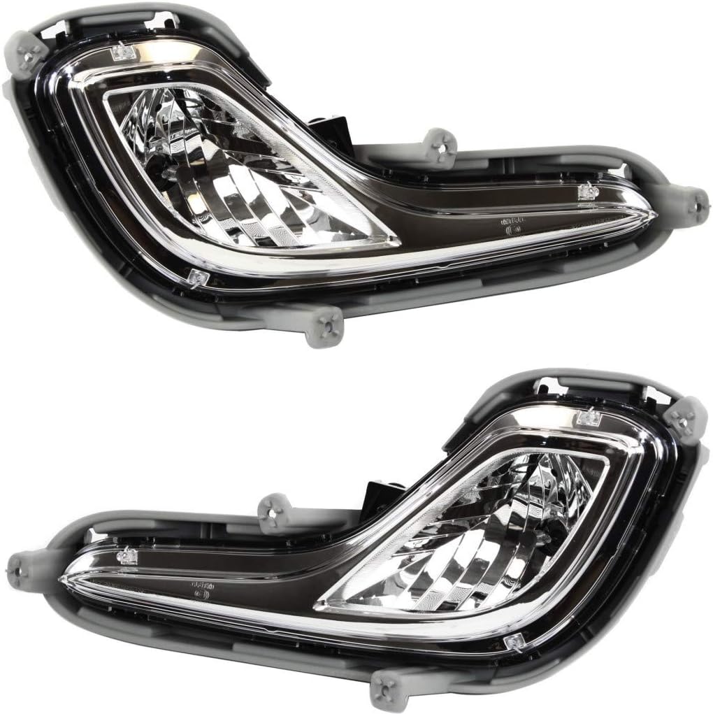 CarLights360: For 2012-2017 Hyundai Accent Fog Light Assembly Driver Side | w/Bulbs | DOT Certified | For HY2592139