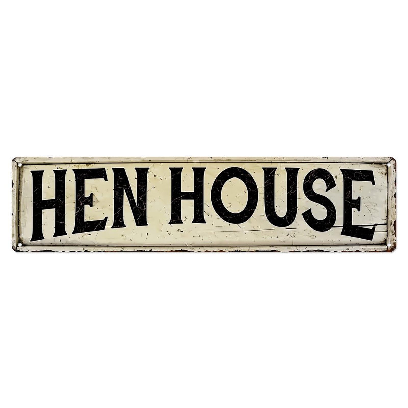Hen House Sign Pattern_2 Metal Tin Sign Plaque