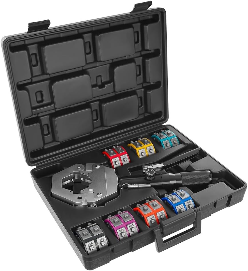 Geko G00905 Hydraulic A/C Hose Crimping Kit, Black