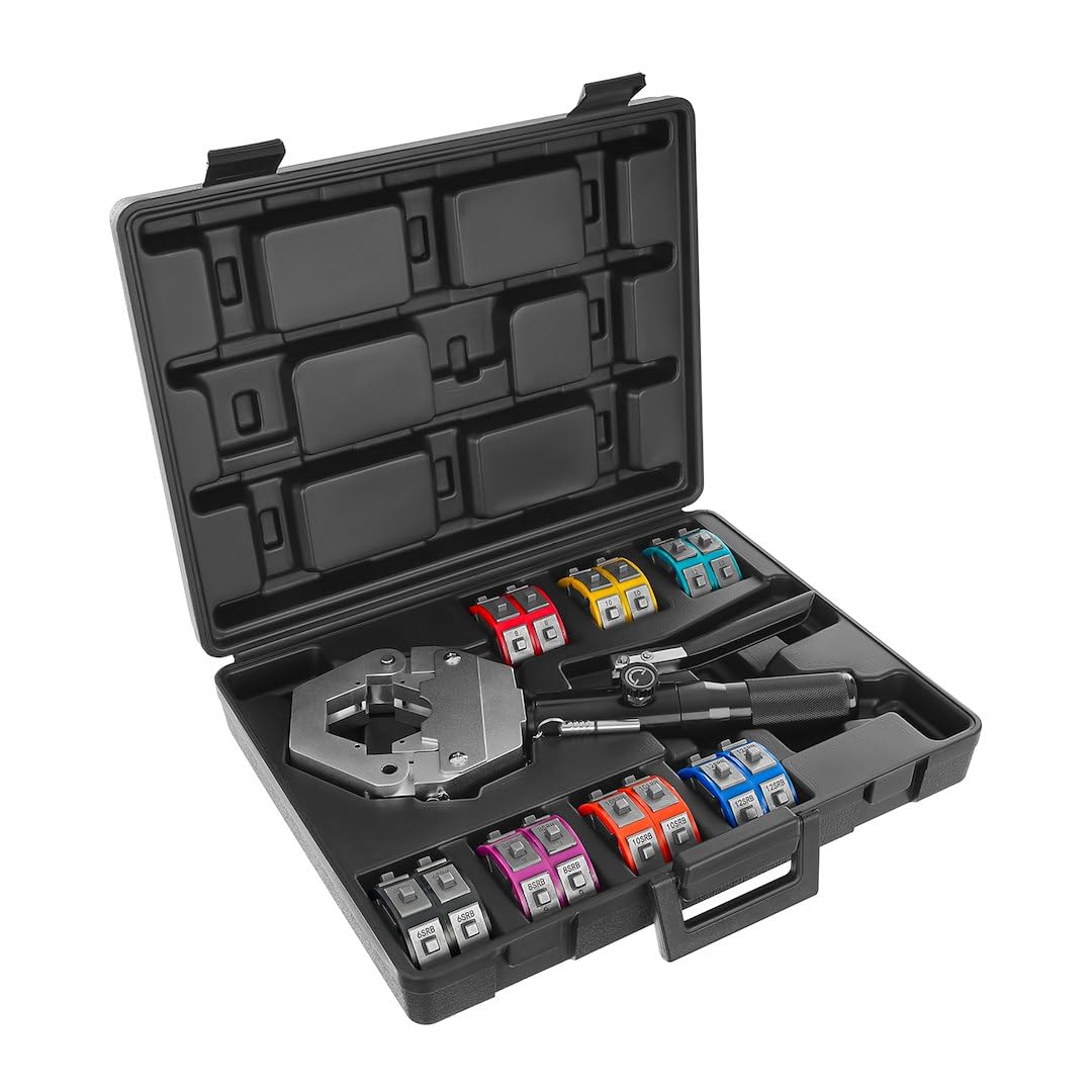 Geko G00905 Hydraulic A/C Hose Crimping Kit, Black