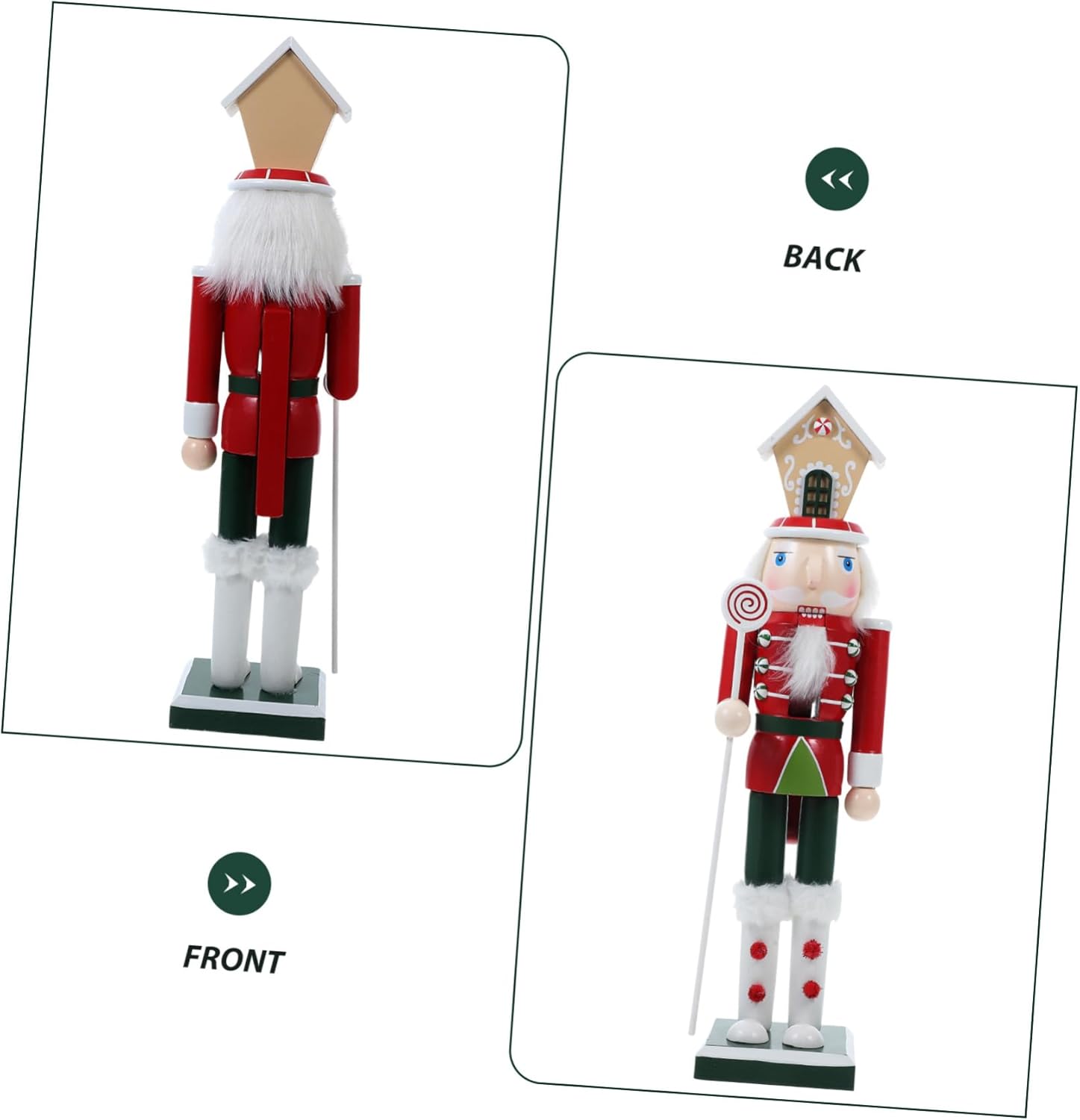 Wooden Nutcracker Figurine for Christmas Decor Unique Gingerbread Design Festive Holiday Display for Home for Family and Friends