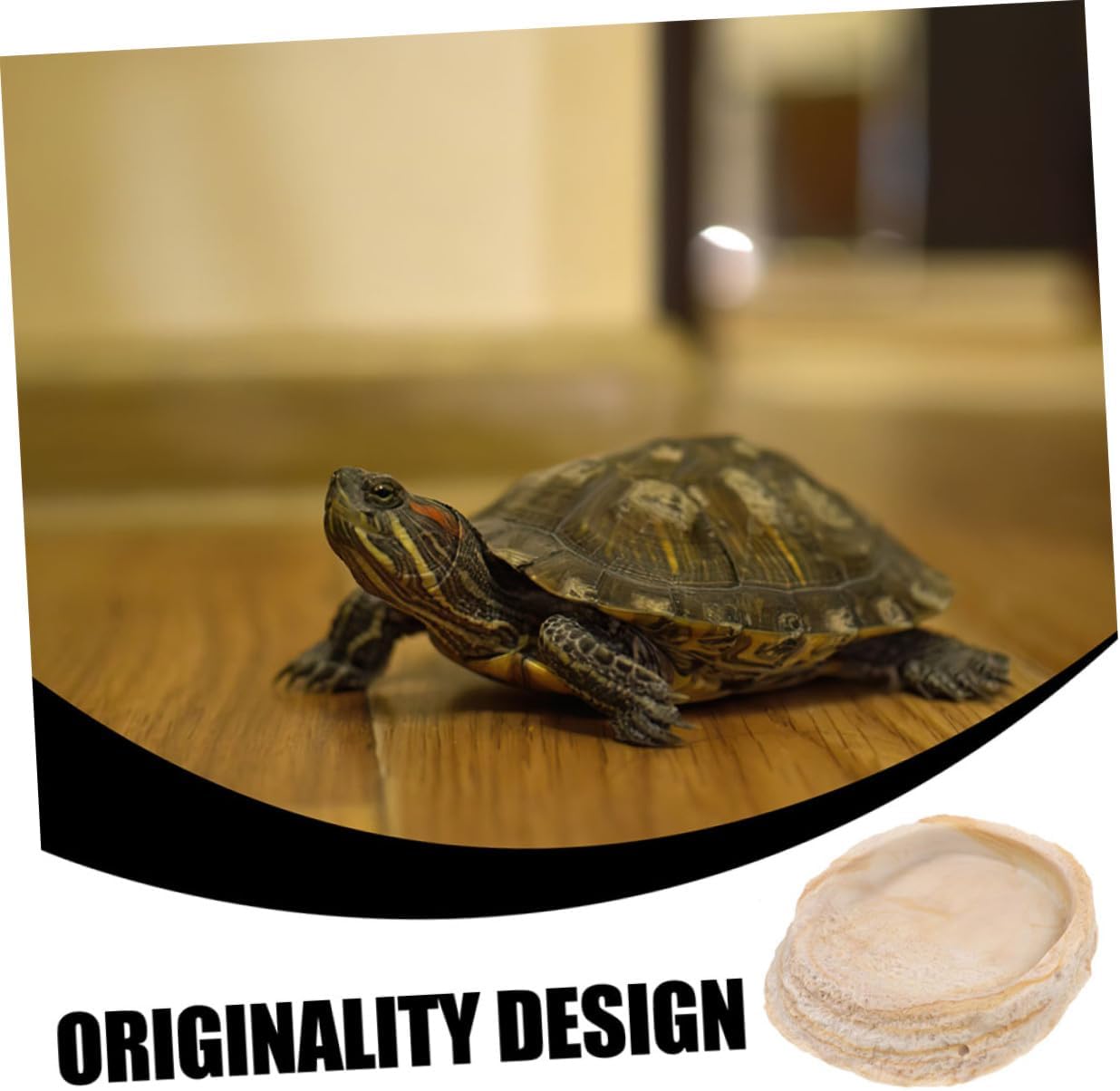 LALAFINA 2pcs Reptile Food Holder and Water Feeder Bowls, Frosted Stone Pattern Feeding Basins for Lizards, Bearded Dragons, Snakes, and Amphibians, Decorative Terrarium Dish Set