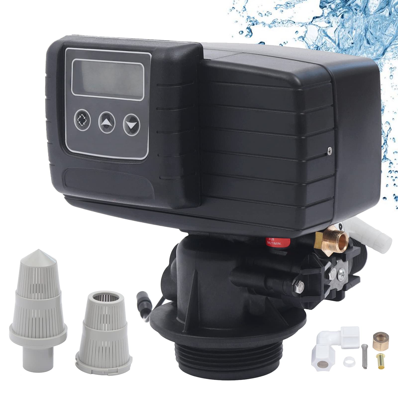 5600SXT Water Softener Valve Automatic Digital Metered Metered On Demand Control Head Digital Filter for Soften & Purify Water for Water Filter Softener R-e-sin Tank