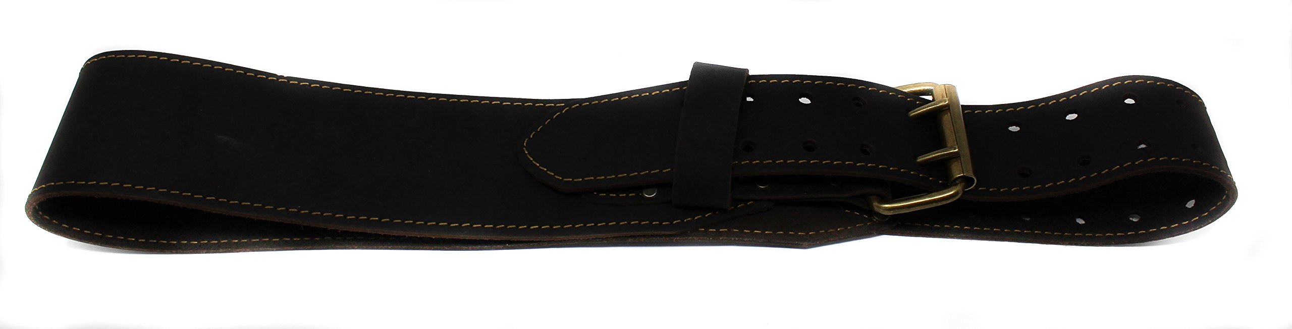 OX Pro Small/Medium 3" Wide Full Grain Leather Tool Belt with Double Stitched Construction Belt with Rivets - 27" to 38" Belt Length - OX-P263301