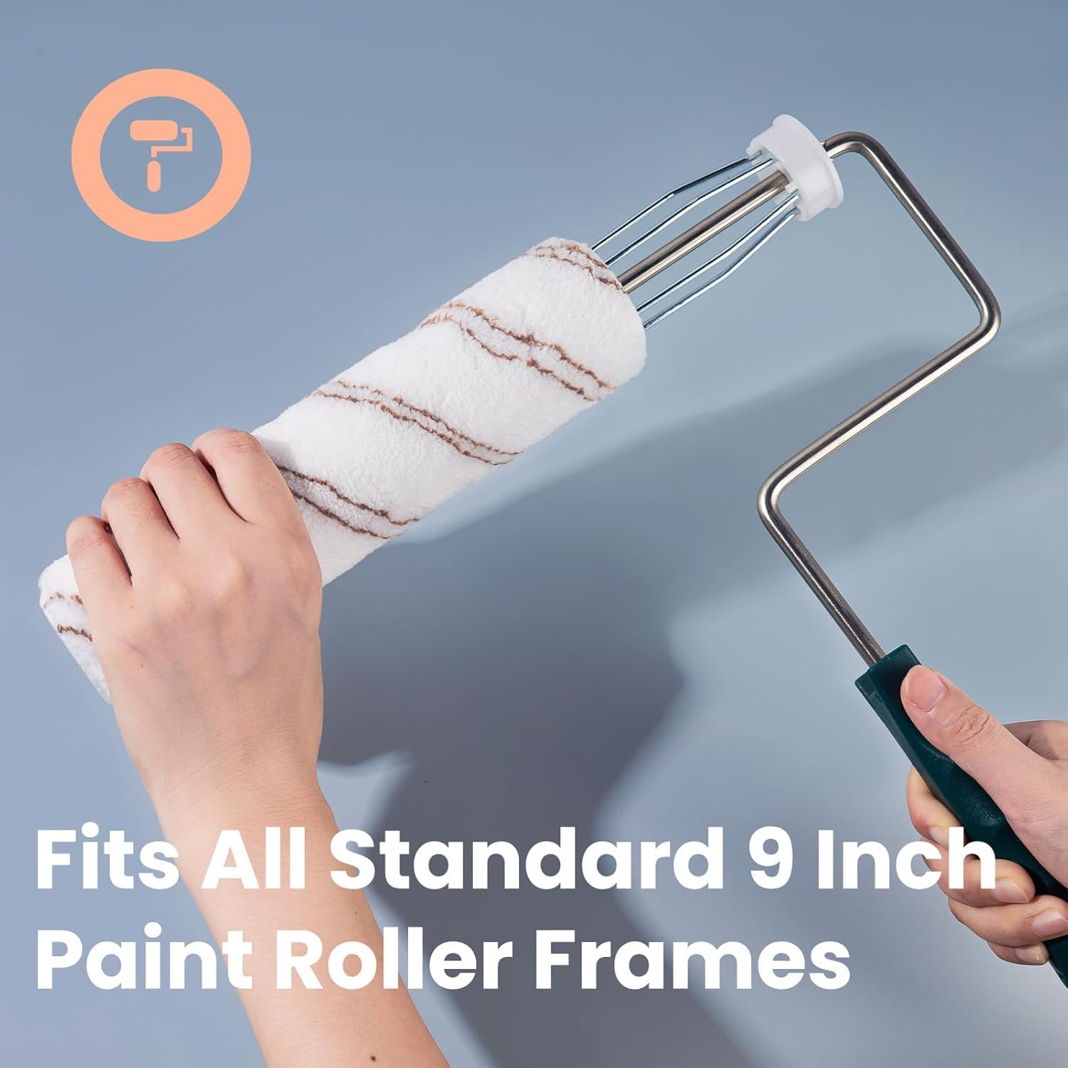 Mister Rui 28 Pack Paint Roller Kit with Extension Pole, 4" & 9" Paint Roller with Tray, Professional Paint Brushes Set, Painting Supplies for Home Interior, Walls, Ceilings