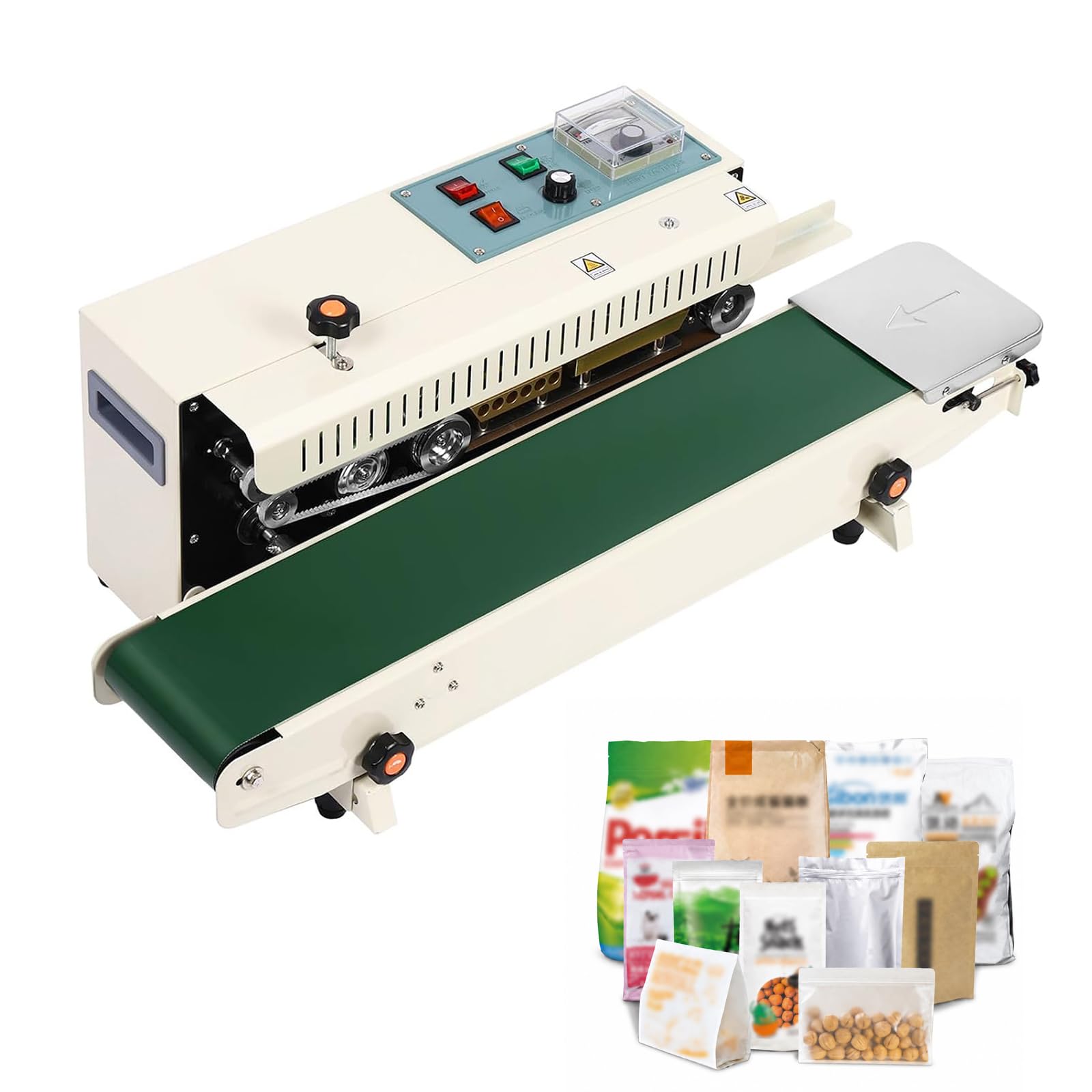 TYH Machine De Scellage Automatique en Continu De 500 W, Température (0-300 °c), Vitesse De 0 À 12 M/Min, Scelleuse À Rouleaux À Vitesse Réglable, Presse À Chaud pour Sacs en Plastique