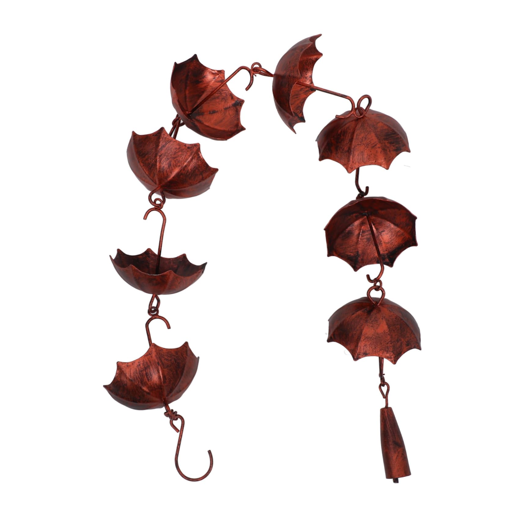 GALPADA Vintage Wind Chime Rain Chain for Gutter Downspout Elegant Garden Decor